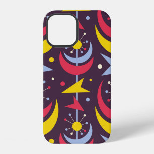 Background mid-century modern vintage art. Abstrac iPhone 12 Case