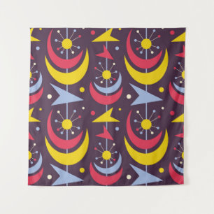 Background mid-century modern vintage art. Abstrac Tapestry