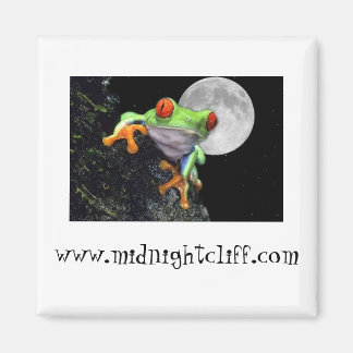 background midnightcliff frog, www.midnightclif... magnet