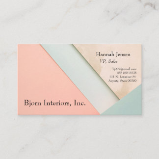 Background of angles in pastels business card