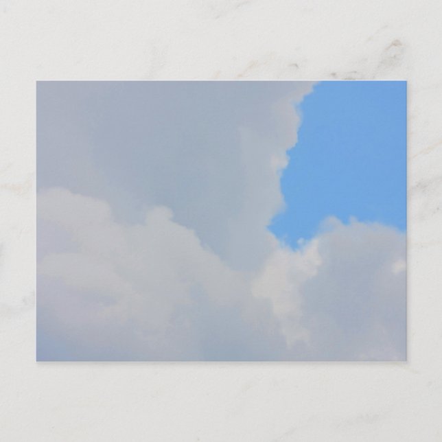 Background of blue sky and clouds. postcard (Front)