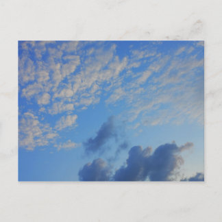 Background of blue sky. postcard