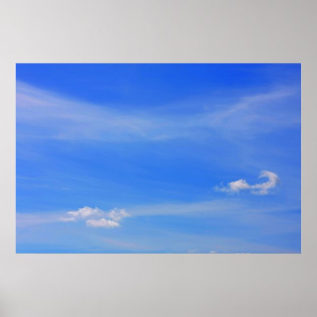 Background of blue sky. poster (Front)