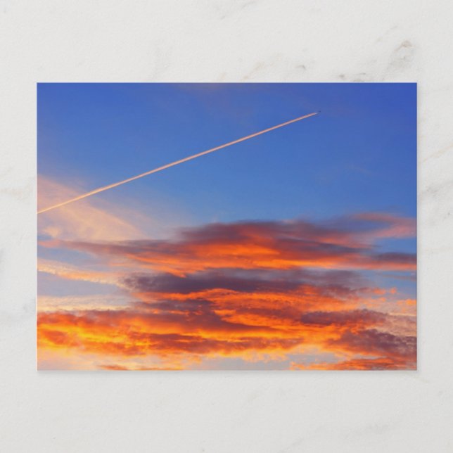 Background of colourful sky. postcard (Front)