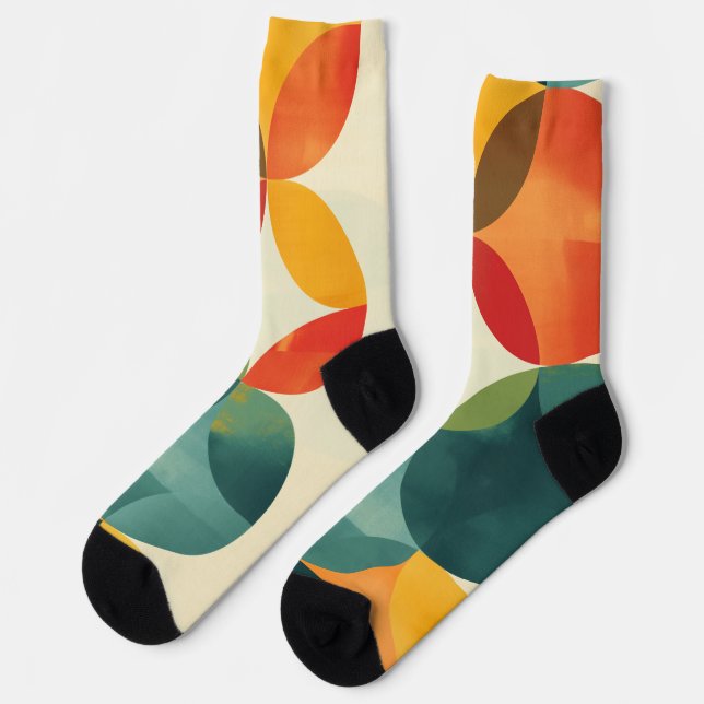 Background of colourful transparent circles socks (Left)
