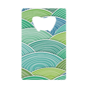 Background of curled abstract green waves
