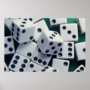 Background of dice poster