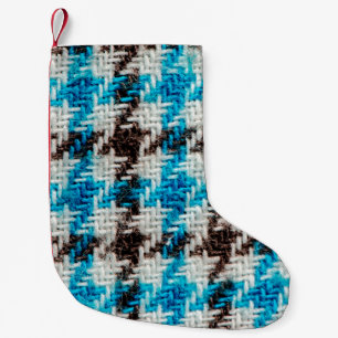 Background of flannel fabric texture. small christmas stocking