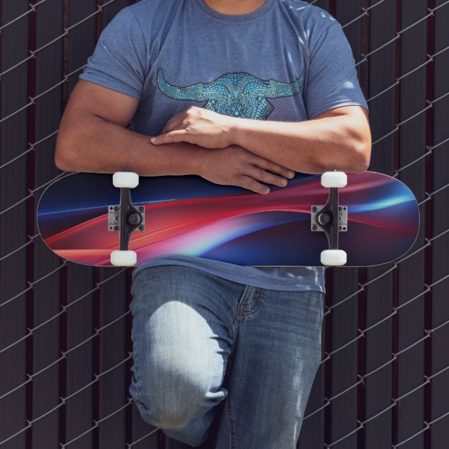 Background of flowing colourful forms skateboard (Outdoor 3)