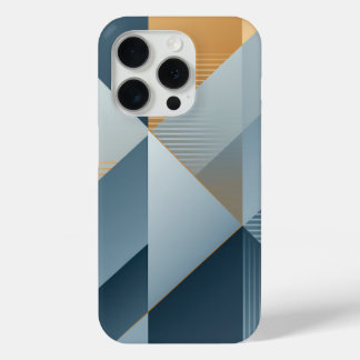 Background of geometric shapes in greys iPhone 15 pro case
