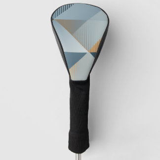 Background of geometric shapes in greys golf head cover