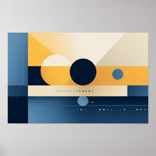 Background of geometric shapes Poster