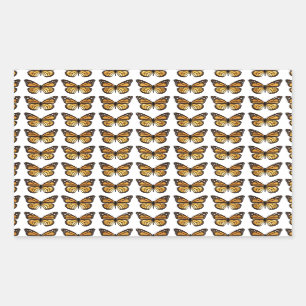 Background of multiple monarch butterflies rectangular sticker