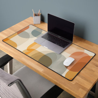 Background of rounded forms in warm shades desk mat