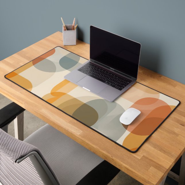 Background of rounded forms in warm shades desk mat (Office 2)