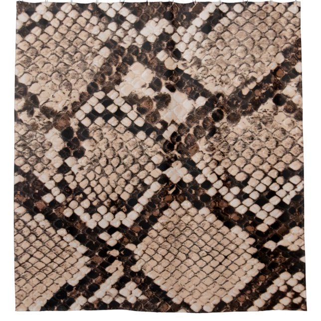 background of snake skin texture shower curtain (Front)