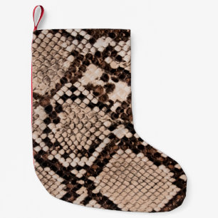 background of snake skin texture small christmas stocking