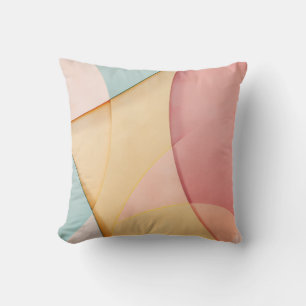 Background of softly-colored shapes cushion