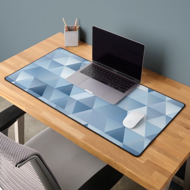 Background of triangles in blue and grey desk mat (Office 2)