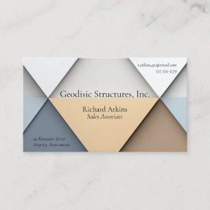 Background of triangles in neutral shades business card