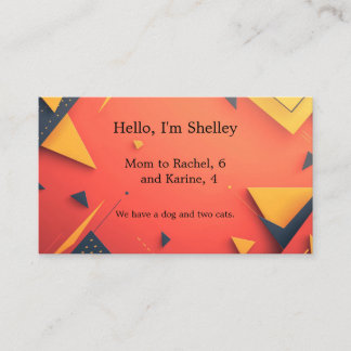 Background of triangles with text space business card