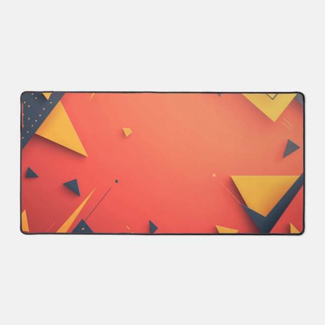 Background of triangles with text space desk mat (Front)