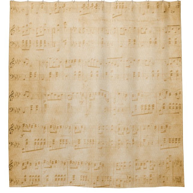 Background old vintage parchment shower curtain (Front)