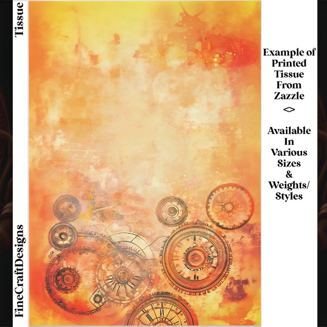 Background, Orange, Gold, Red Rust ED6FS Decoupage Tissue Paper (Creator Uploaded)
