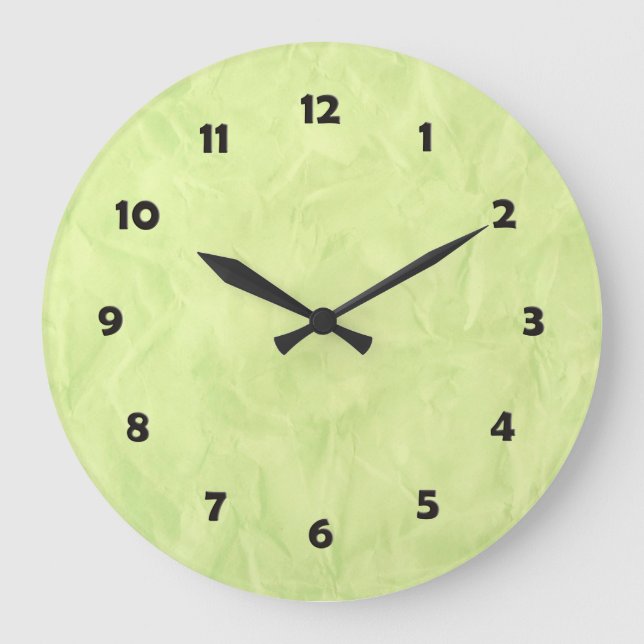 Background PAPER TEXTURE - green Large Clock (Front)
