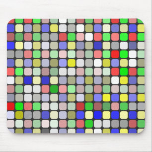 Background pattern in coloured squares mouse mat