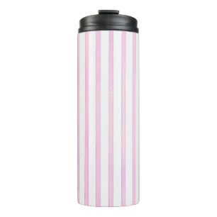 Background Pink Watercolor Stripes Thermal Tumbler