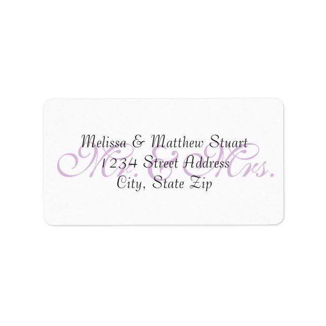 Background Purple - Address Labels (Front)