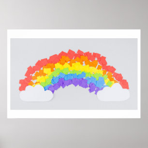 Background Rainbow Happy Birthday Poster
