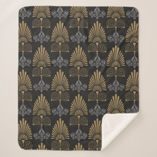 Background seamless pattern in art deco style, wal sherpa blanket
