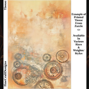 Background, Sepia Brown, Rust Orange ED6 Decoupage Tissue Paper