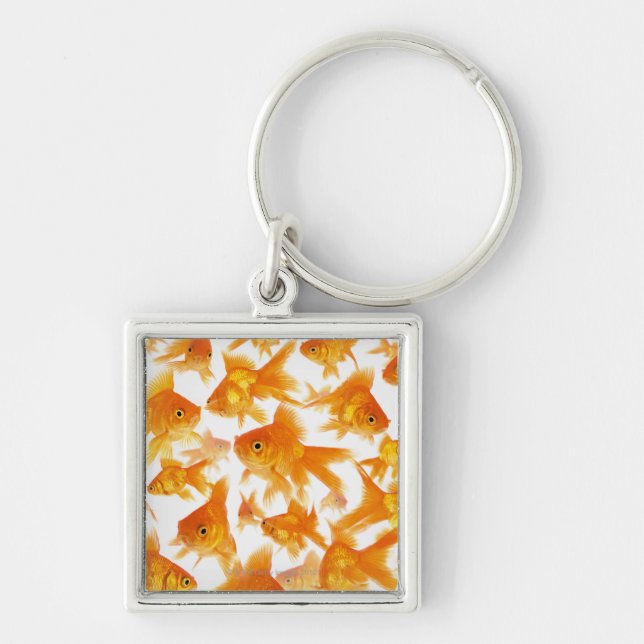 Background Showing a Large Group of Goldfish Key Ring (Front)
