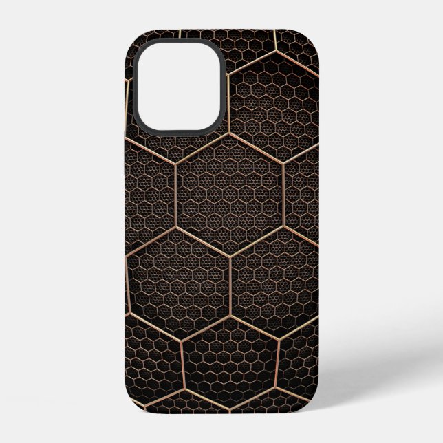 Background texture hexagon grid d iPhone case (Back)
