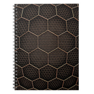 Background texture hexagon grid d notebook