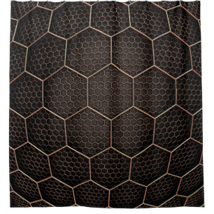 Background texture hexagon grid d shower curtain
