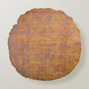 Background texture of Rusted steelabstract, aged, Round Cushion