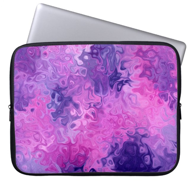 Background texture pattern purple laptop sleeve (Front)