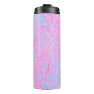 Background texture pink light blue thermal tumbler