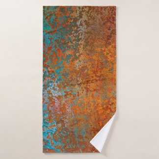 Background texture rust old brown bath towel