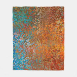 Background texture rust old brown fleece blanket