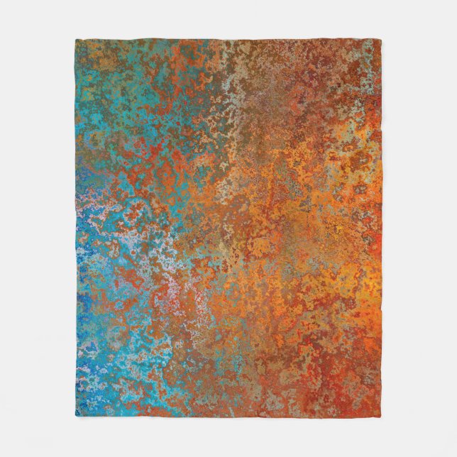 Background texture rust old brown fleece blanket (Front)