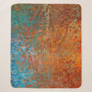 Background texture rust old brown sherpa blanket