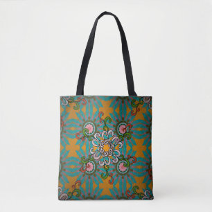 Background texture, wallpaper, floral theme in col tote bag