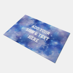 Background Universe blue + your own ideas Doormat