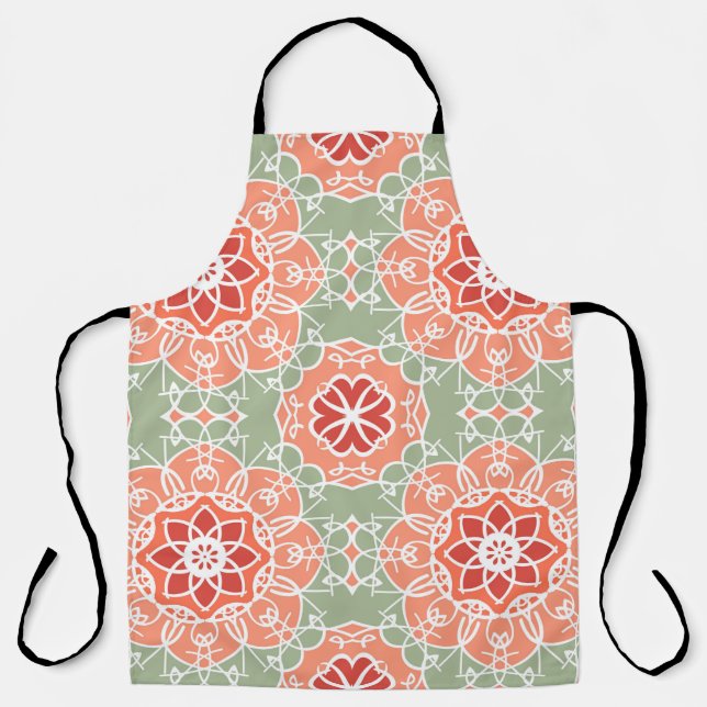 Background vintage flower. Seamless floral pattern Apron (Front)