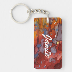 background watercolor 7 key ring